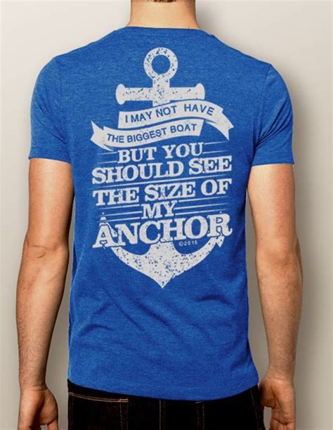 Mens Boating T Shirt Nautiguy Big Anchor More Color Choices Nautical T Shirts T Shirts