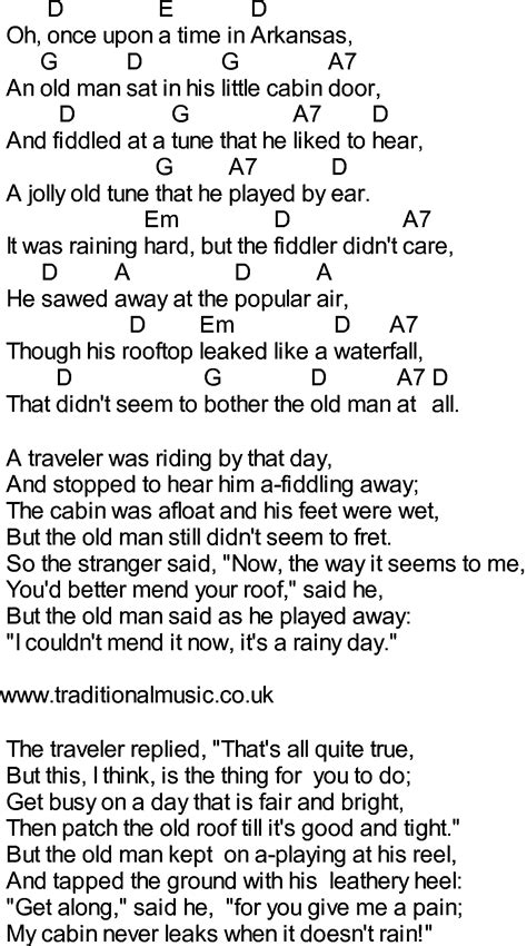 Bluegrass songs with chords - Arkansas Traveler | Traveler lyrics