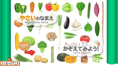 32種類 野菜のなまえをおぼえよう＆数をかぞえてみよう！知育 赤ちゃん・子供向けアニメ Learn Vegetables Name