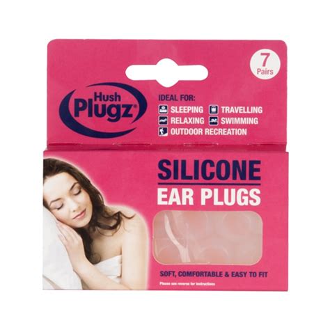 Hush Plugz Silicone Earplugs 7 Pairs
