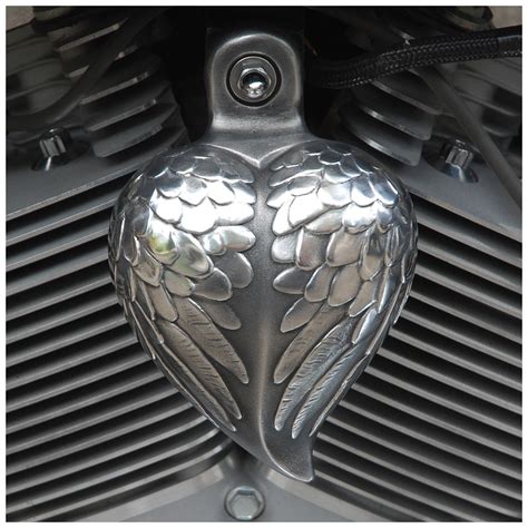 Chrome Dome Aged Angel Wing Heart Horn Cover Hrt Aw