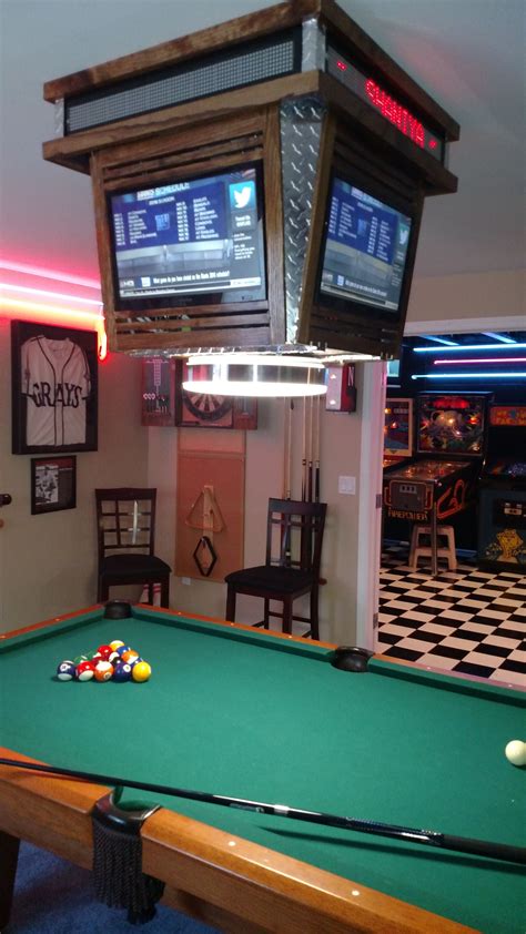Pool Table Score Board Light With Ultimate Neon Lit Gameroom Man Cave