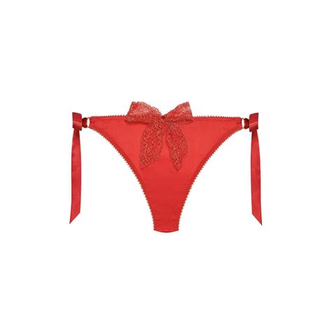 geisha red tied bow panties cadolle