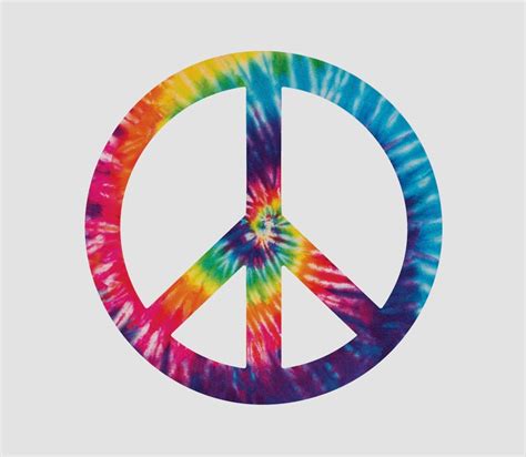 Tie Dye Peace Sign Coveralls Decals Cover Alls Decals
