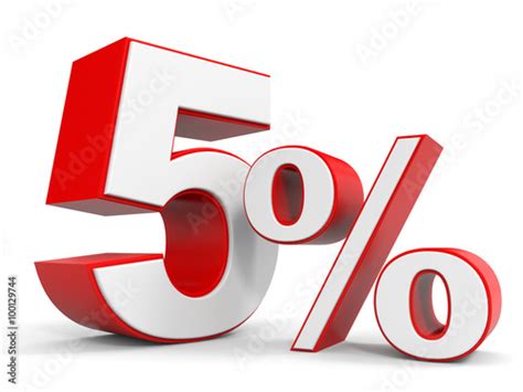 Discount 5 Percent Off Stockfotos Und Lizenzfreie Bilder Auf Bild 100129744