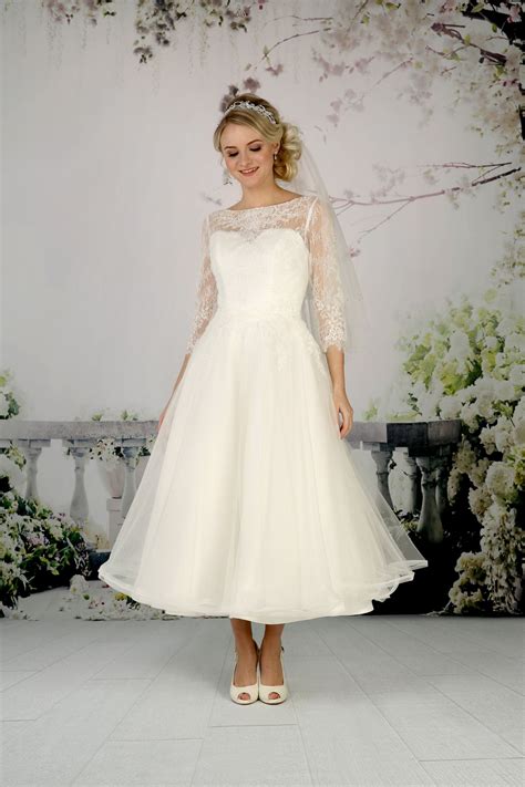2020 popular 1 trends in weddings & events, women's clothing, mother & kids, novelty & special use with lace tea length wedding dress and 1. This 50's inspired tea dress is perfect for all the ...