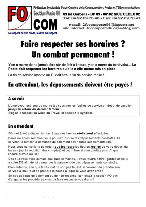 Le chèque emploi service universel simplifie les démarches pour les particuliers qui emploient un salarié à domicile. Exemple De Note De Service Respect Des Horaires