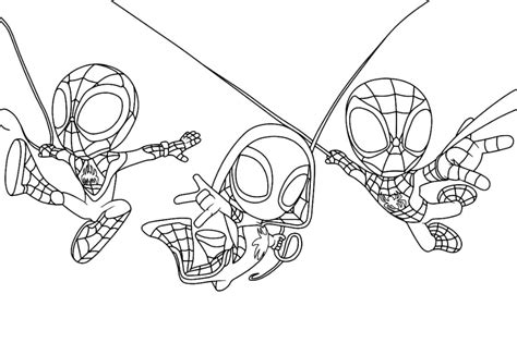 Spidey and His Amazing Friends 1 Coloring Page - Free Printable