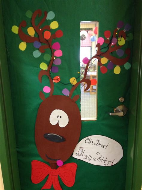 Oh Deer Door Christmas Door Decorations Christmas Crafts Christmas Door