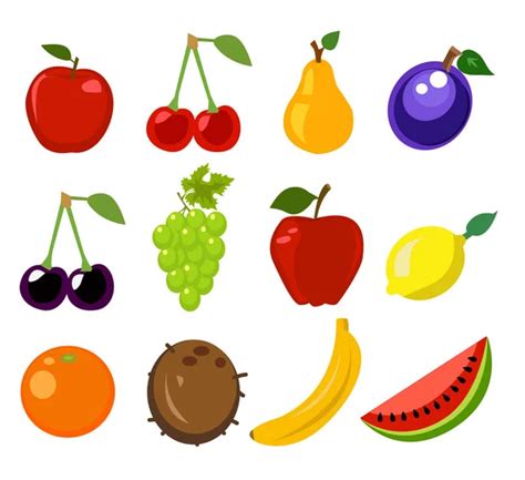 Conjunto De Frutas De Dibujos Animados Vector Gr Fico Vectorial El Anes Imagen