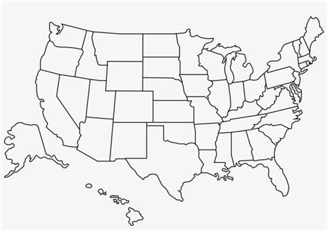 Download Transparent Outline Of The United States Blank Us Map High Resolution PNGkit