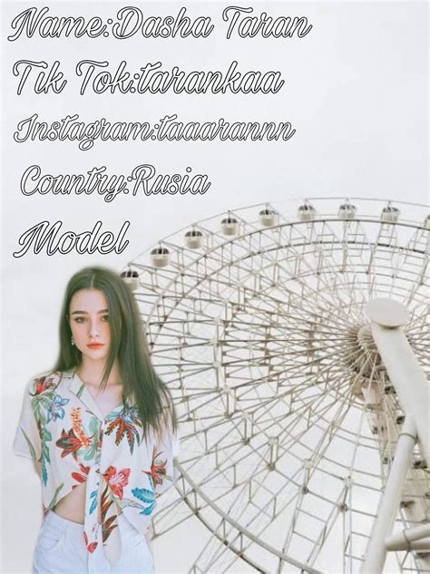 Dasha Taran Wiki ᨎ𝙏𝙄𝙆𝙏𝙊𝙆𝘼𝙈𝙄𝙉𝙊ྌ Amino