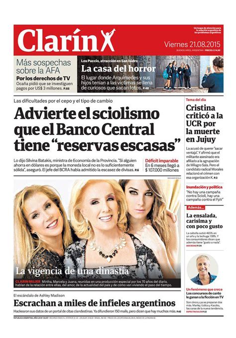 Diarios Clarín La Nación Diario Popular De Hoy