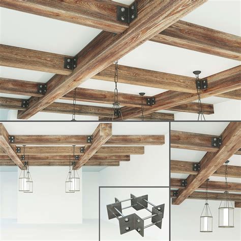 False ceiling system of aluminium for kitchen. Suspended ceiling system wooden 3D asset | CGTrader