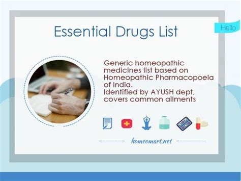 Essential Drug List Common Homeopathic Medicines For All Seasons