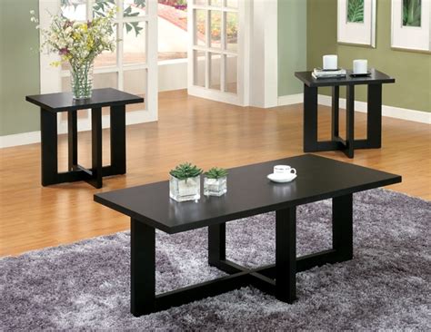A good coffee table sets espresso is low enough to avoid blocking tv screens, high enough to support your feet 10 best choices of affordable coffee table sets. 3 Piece Occasional Table Set in Black Finish by Coaster ...