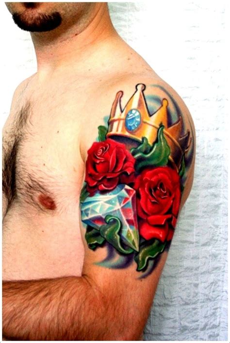 Home rose tattoos rose and crown tattoo. 30 Spectacular Crown Tattoo Designs