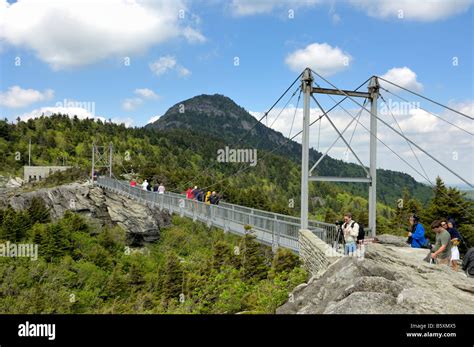 Photographers On Mile High Swinging Bridge On Grandfather Mountain