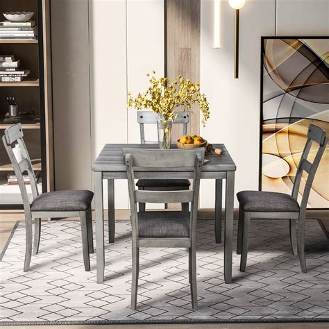 Kitchen Table With Chair Set For 4 Btmway Square