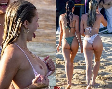 Josie Canseco Flashing Her Nude Tits At The Beach