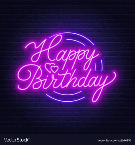 Neon Happy Birthday Aesthetic Wallpaper Canvas Bloop