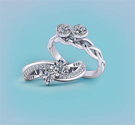 Two Stone Diamond Rings Jewelry Designs