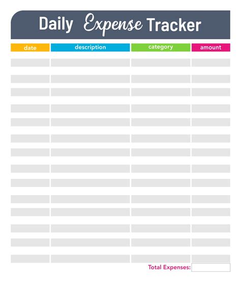 8 Best Images Of Printable Expense Log Daily Spending Log Printable