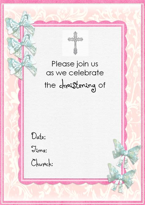 christening invitation cards