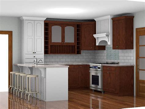 If your kitchen is in dire need of a refresh, the perfect place to start is with new cabinets that will instantly update your look. Kitchen design using mixed cherry & painted cabinets ...