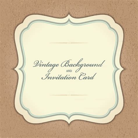 Just drag and drop a background from the design to your template. Vintage Invitations card background vector 03 - Vector ...