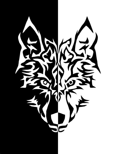 Tribal Wolf Public Domain Vectors