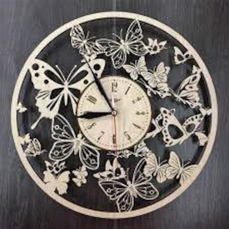Vinyl Wall Clock Dxf Cnc Plasma Files Laser Cut Router Dxf Cdr File