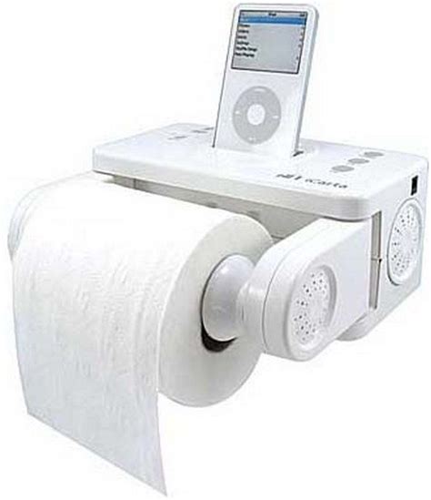 A Toilet Paperipod Holder So You Can Listen To Some Tunes While Doing