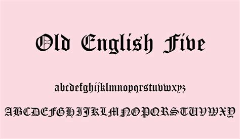 Old English Five Free Font