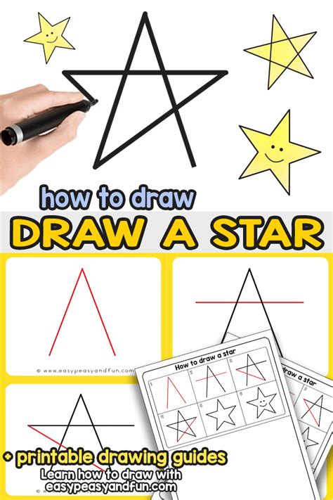 How To Draw A Star Step By Step Drawing Tutorial For The Easiest 5