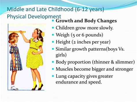Ppt Middle And Late Childhood 6 12 Years Physical Development