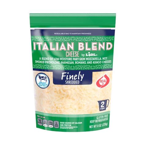 Lidl Finely Shredded Italian Blend Cheese 8 Oz Shipt