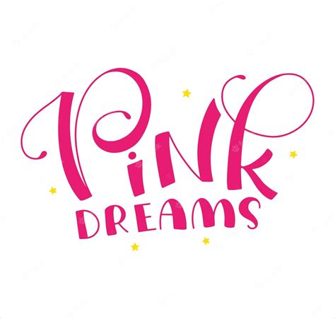 Premium Vector Pink Dreams Colored Text For Posters Photo Overlays