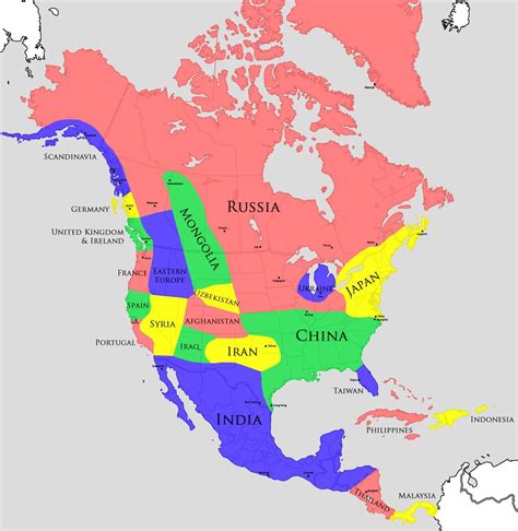 Map Roughly Comparing North American And Eurasian Climate Zones