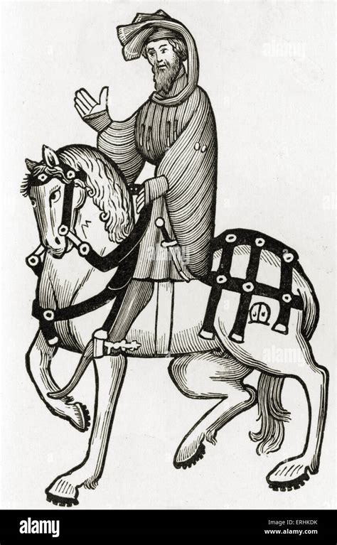 Geoffrey Chaucer S Canterbury Tales The Knight On Horseback