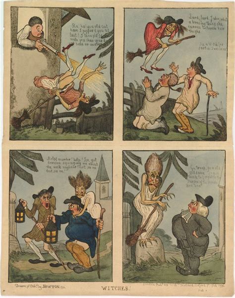 Вальпургиева ночь в европейской традиции. Print made by Richard Newton | Ведьма, Графика, Ночь