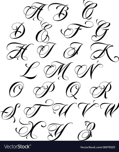 Calligraphy Alphabet Design Elementsdecoration Download A Free