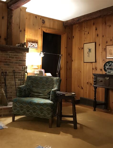 Known for its rustic look, knotty pine paneling is the obvious choice for certain projects. 1965 era | Pine wood walls, Knotty pine paneling, House ...
