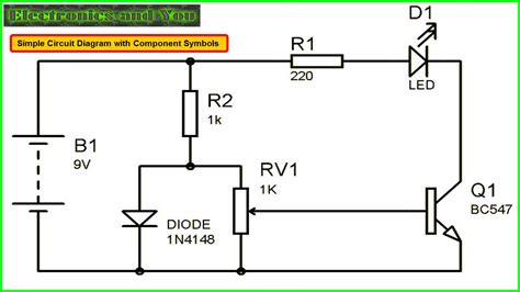 A Simple Circuit Diagram With Component Symbols Electronics Tutorial