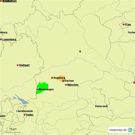 StepMap - KZ Dachau - Landkarte für Deutschland