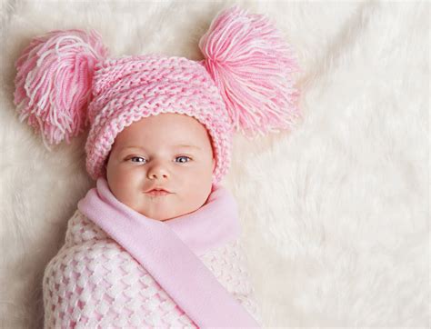 Download Cute Pink Baby Girl Wrap Wallpaper