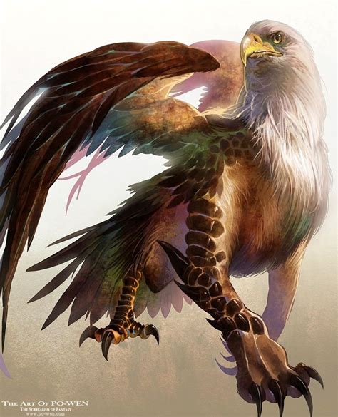 Griffin Creature Eagle Head Griffin By Powenart World Mythology