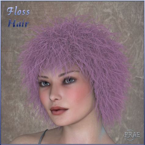Prae Floss Hair For V4 Poser Hair For Poser And Daz Studio