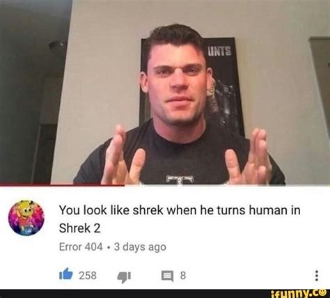 You Look Like Shrek When He Turns Human In Popular Memes On The Site