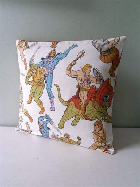Discover more posts about pillowcases. Vintage 80s He-Man Skeletor Pillow cover Upcycled Curtain | Etsy | Handmade cushion covers ...